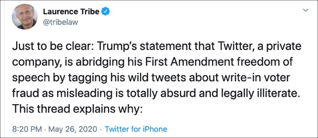 laurence tribe trump