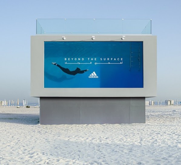 Adidas build a billboard for women to swim in